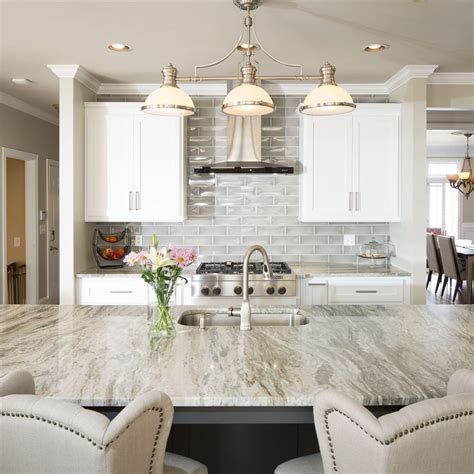 fantasy brown countertops with backsplash.